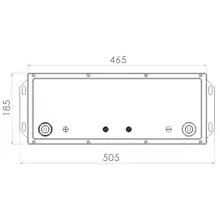 PowerBrick LiFePO4 Solid-State 48V-53Ah-CAN - Top view - vue de dessus