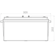PowerBrick LiFePO4 Solid-State 12V-212Ah - Front - Face avant