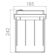 PowerBrick LiFePO4 Solid-State 12V-212Ah - Side view - vue de coté